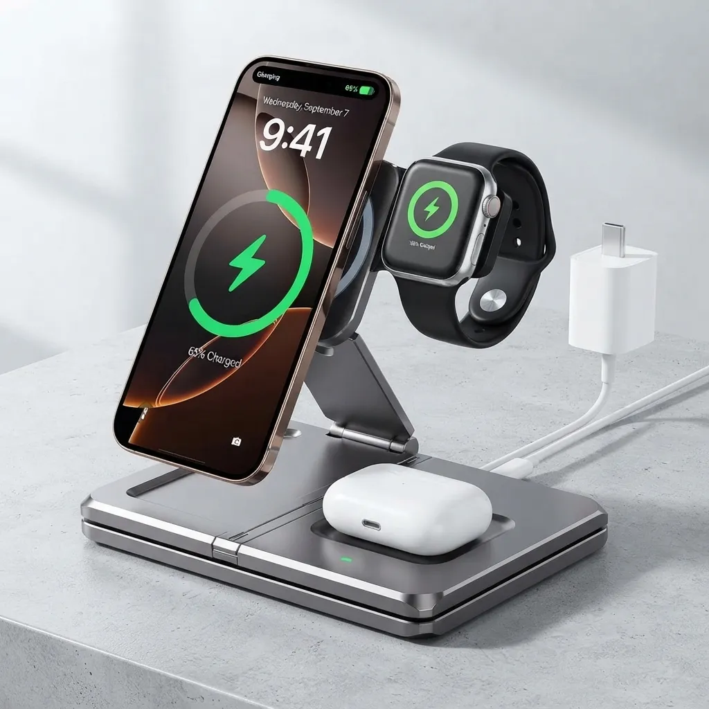 Portable Wireless Charging Station: 3-in-1 Travel Charger Review
