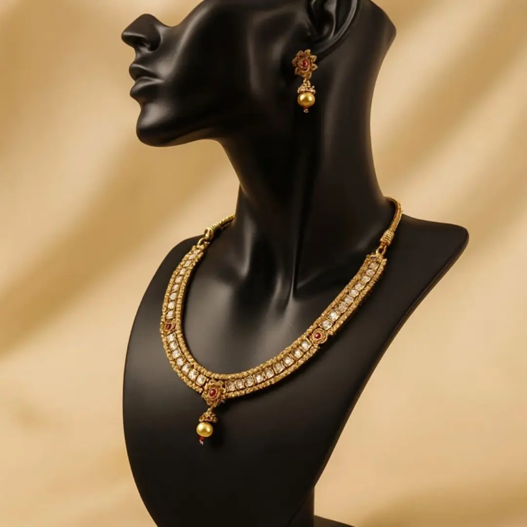 Rajwadi Necklace Set for Festive Wear