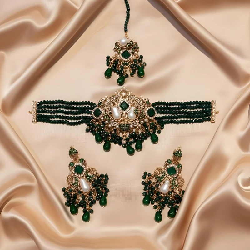 Turkish Style Choker Set – Bridal & Party Jewelry - Image 2
