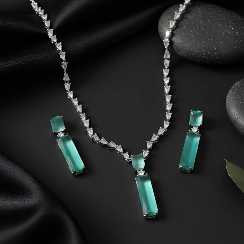 AD Necklace Set high shine party jewelry