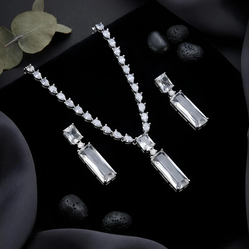 AD Necklace Set – Elegant Party Jewelry - Image 2