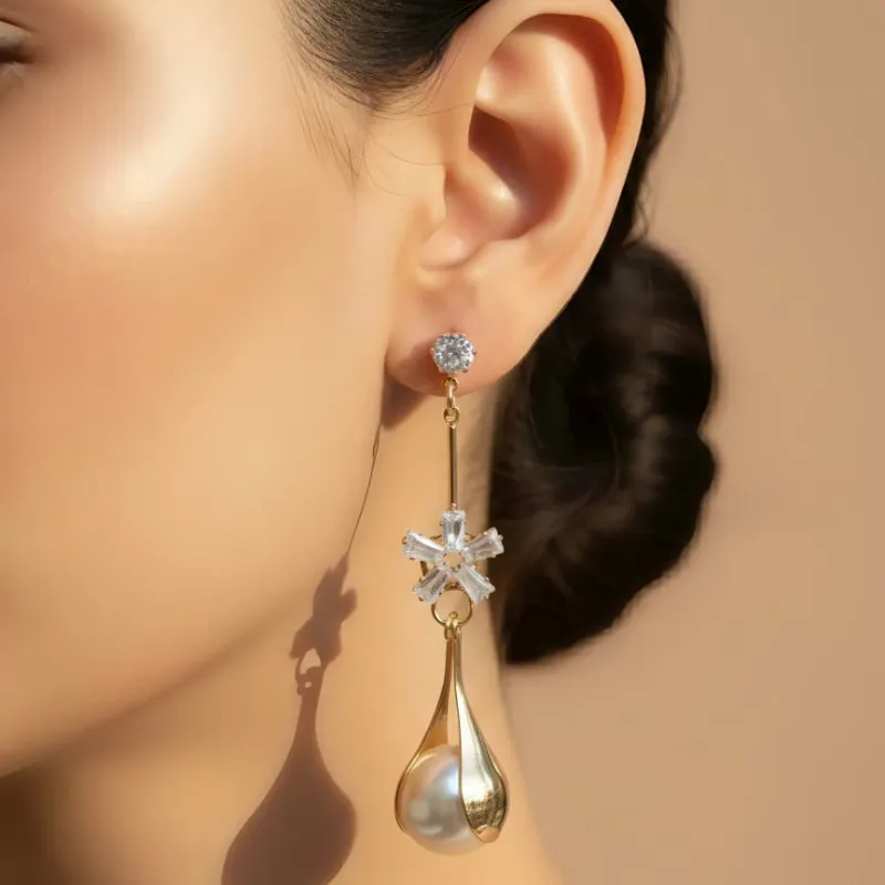Elegant pearl ball earrings for casual and festive wear