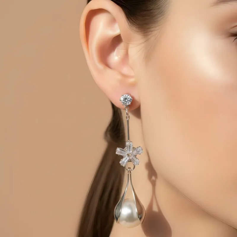 Elegant pearl ball earrings for casual and festive wear