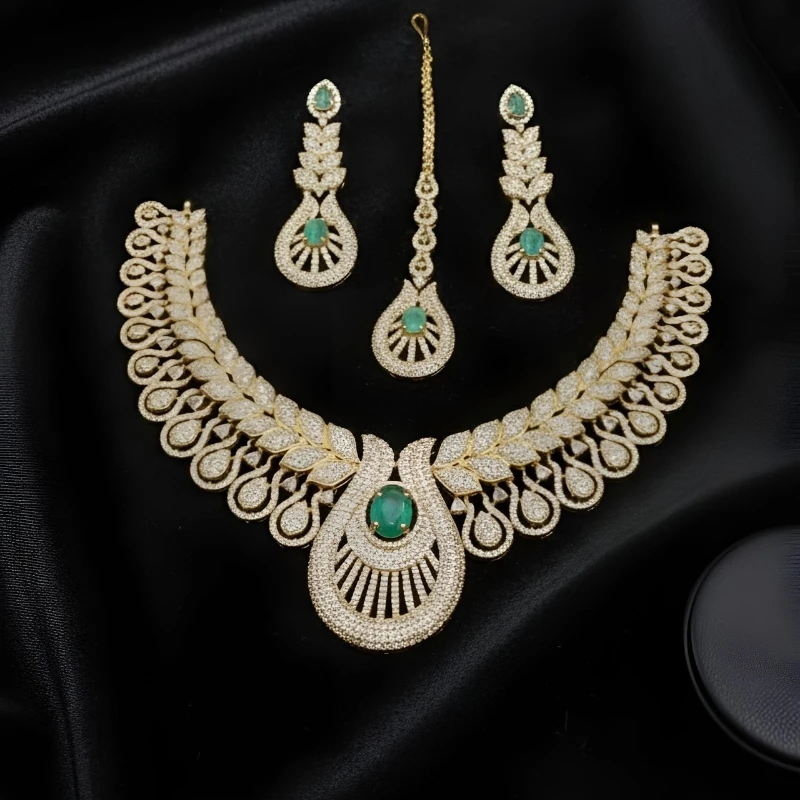 Luxury American Diamond Set | Premium Shine & Craft - Image 2